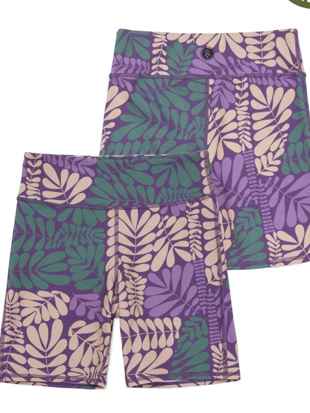 Big Sur Fern Recycled Hiker Short | Purple and Cream